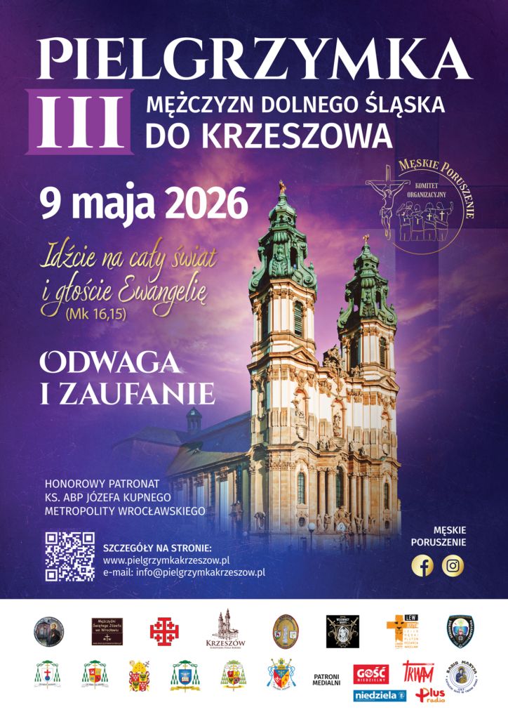 III Pielgrzymka Mężczyzn Dolnego Śląska do Krzeszowa - plakat