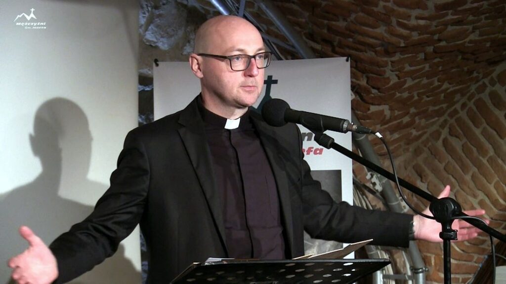 ks. Piotr Studnicki na spotkaniu Mężczyzn św. Józefa w Krakowie