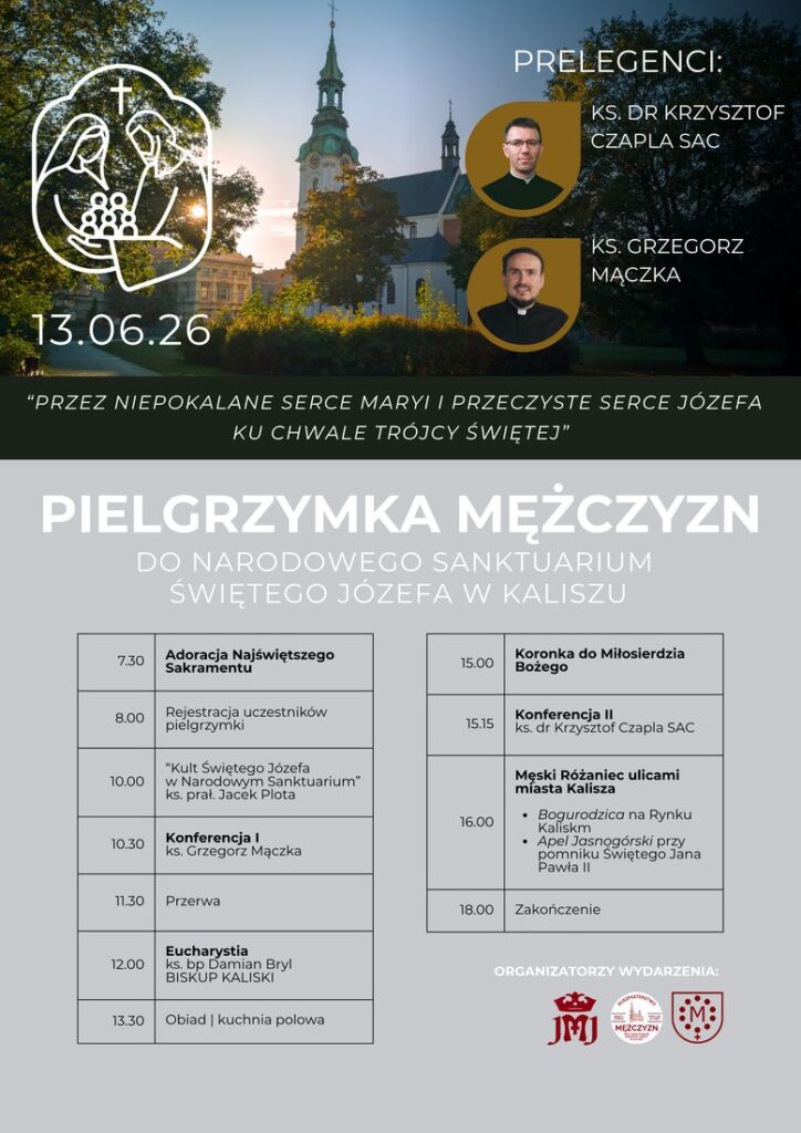 Ogólnopolska Pielgrzymka Mężczyzn do Kalisza - plakat